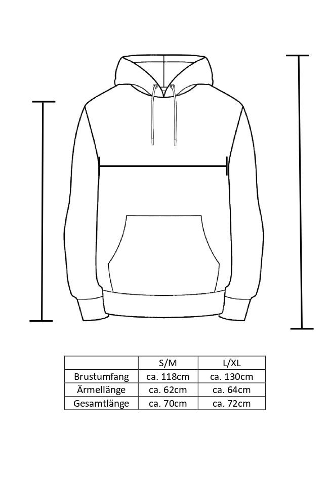 Zwillingsherz Hoodie Schriftzug hinten