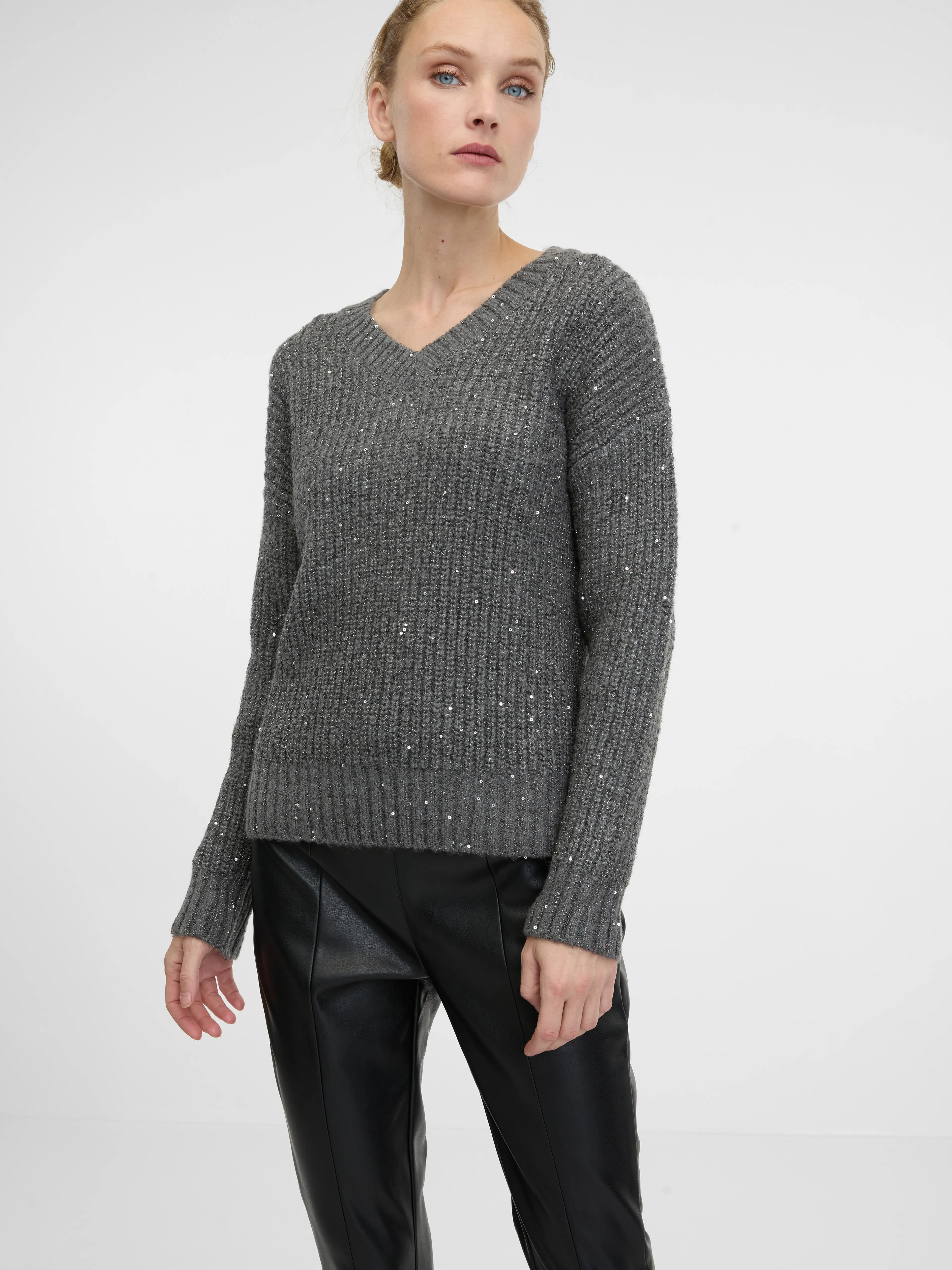 Schwarze Damen Lederhose ORSAY