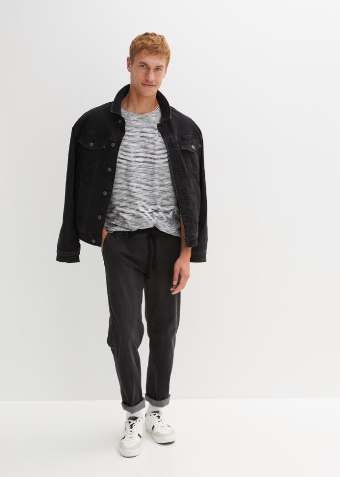 Regular Fit Schlupfjeans mit Komfortschnitt, Straight