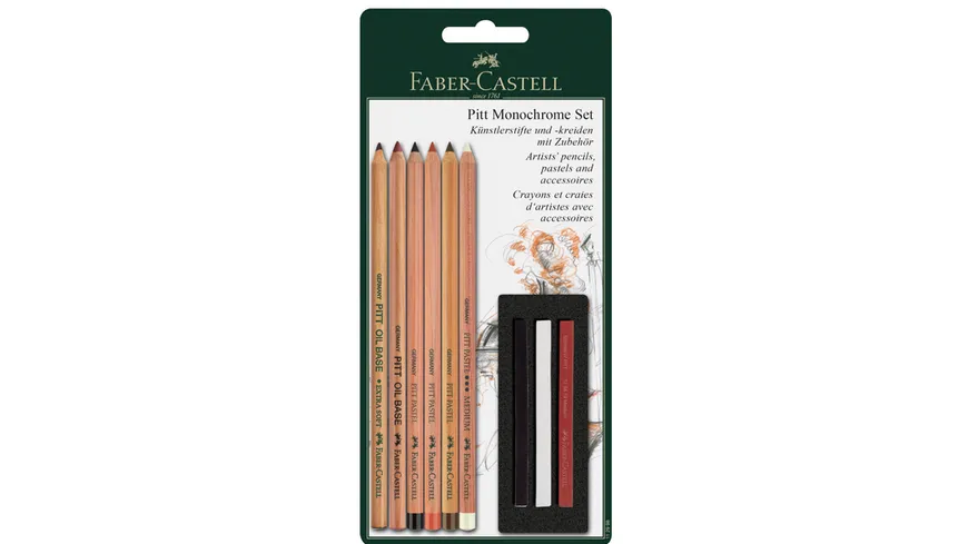 FABER-CASTELL Set Pitt Monochrome 9teilig