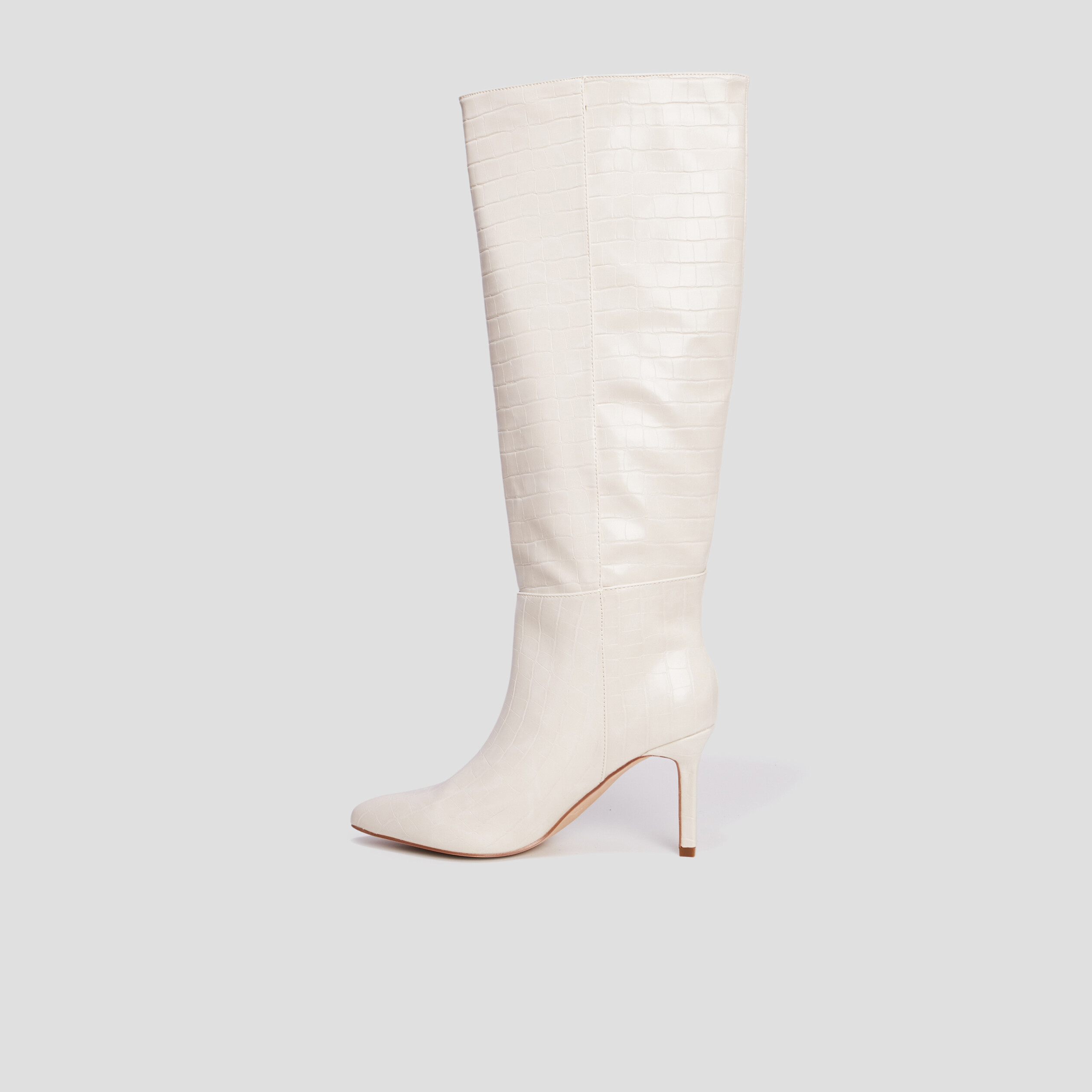 Bottes vernies croco Mosquitos blanc femme | La Halle