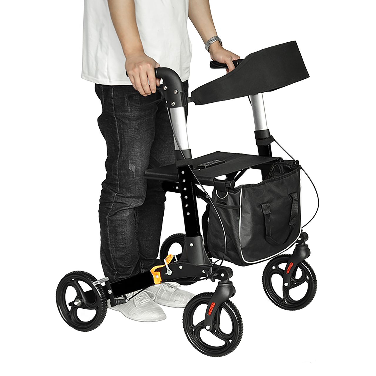 HC Home & Living Rollator aus Aluminium, faltbar, inkl. Tasche