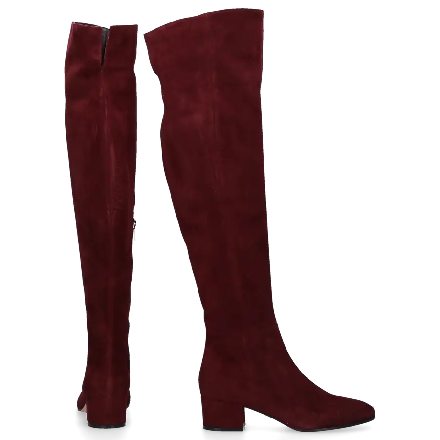 Gianvito Rossi - Stiefel ROLLING MID BOOT Veloursleder - rot
