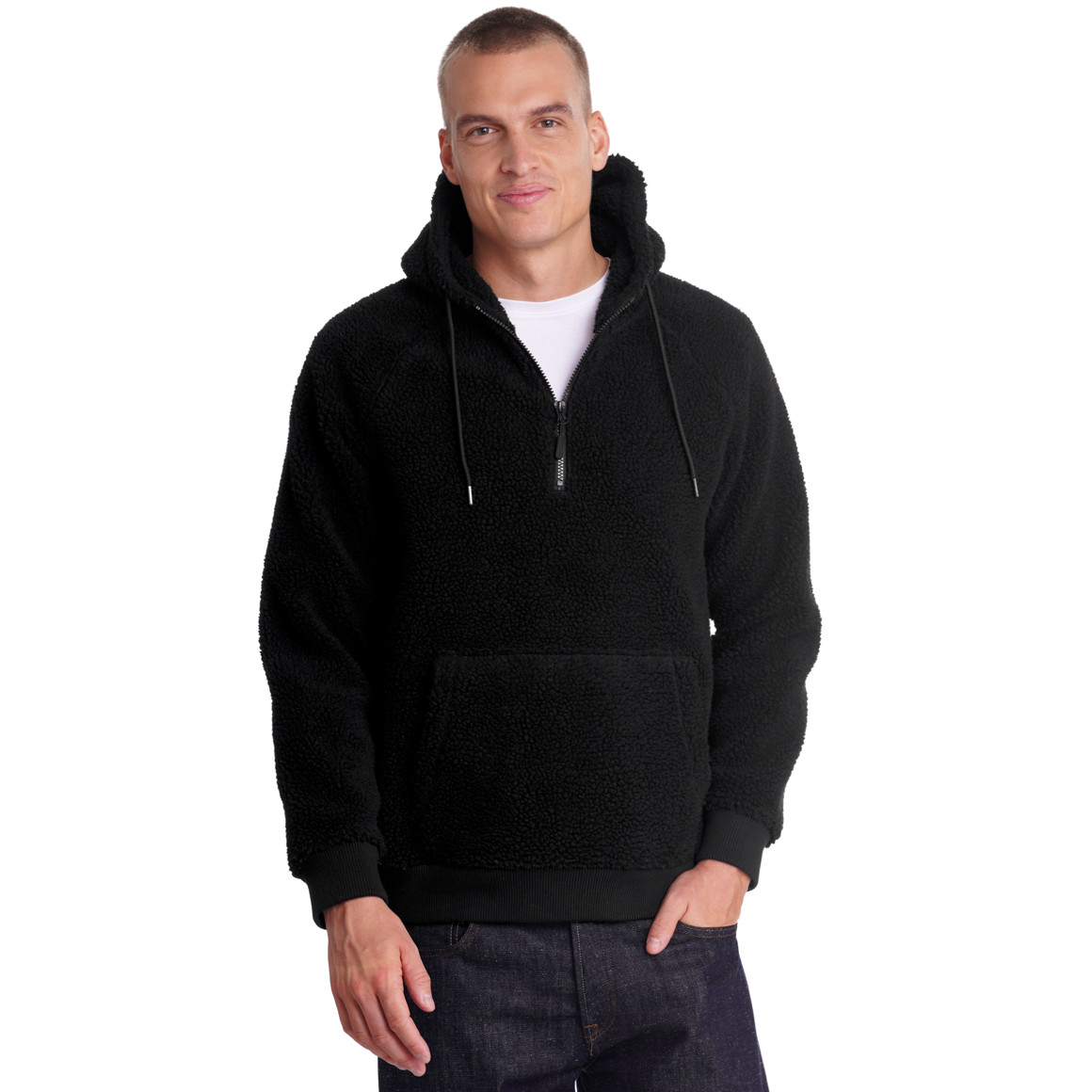 Herren Hoodie aus Teddyfleece