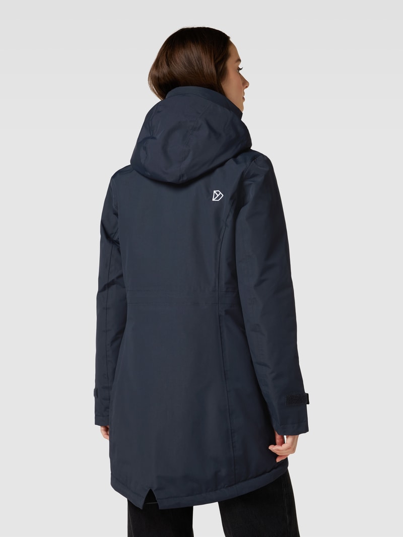 Steppjacke mit abnehmbarer Kapuze in dunkelblau