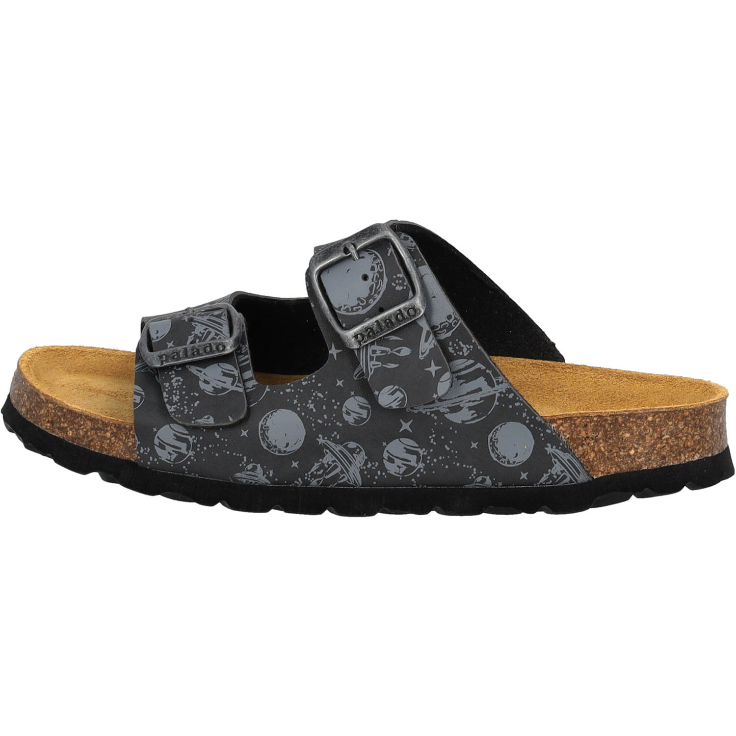 Palado Kids Korfu B Print, Pantoletten, Kinder, Dunkelgrau Planets