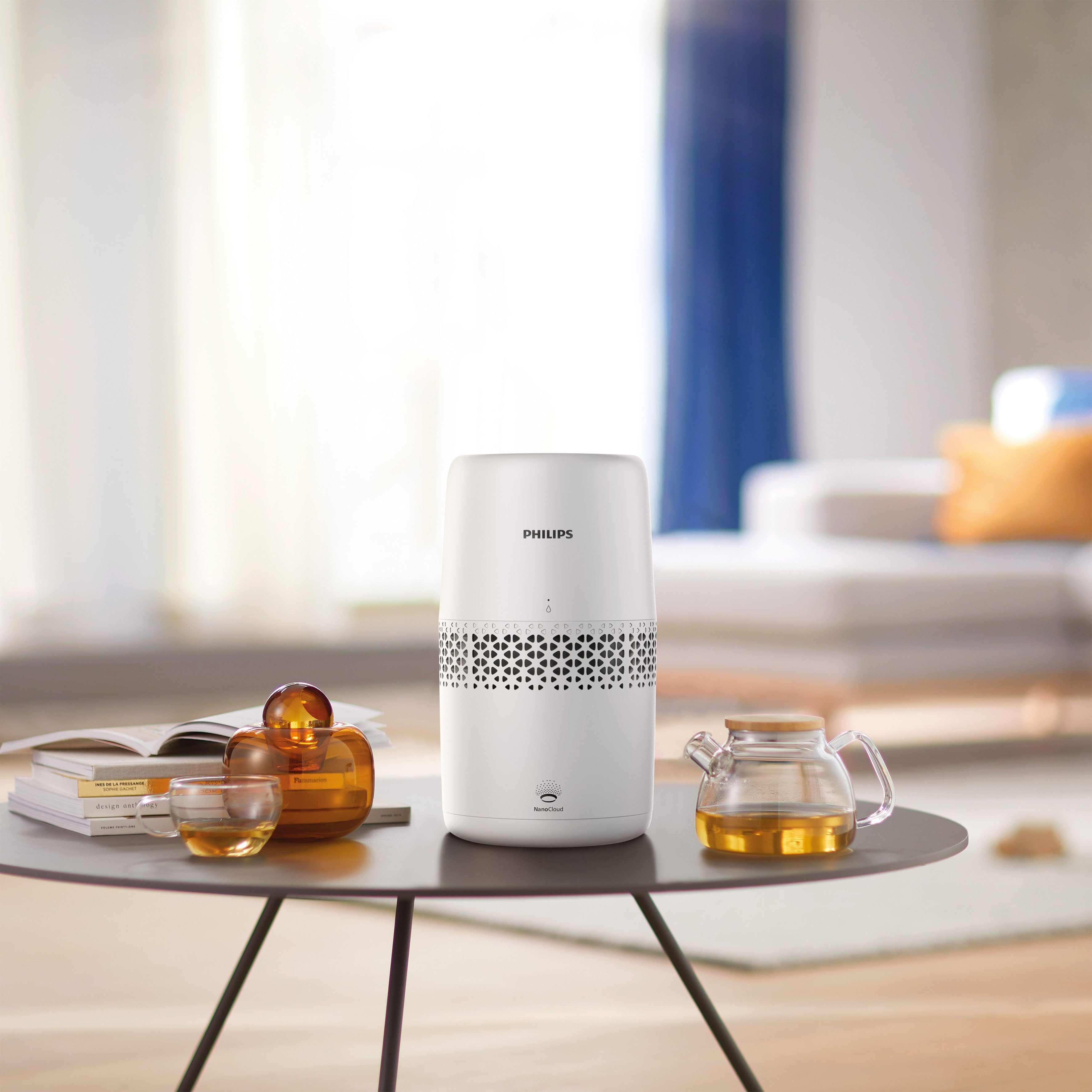 Philips Luftbefeuchter HU2510/10 2000 Serie, 2,00 l Wassertank, für 31 m² Räume, mit NanoCloud-Technologie