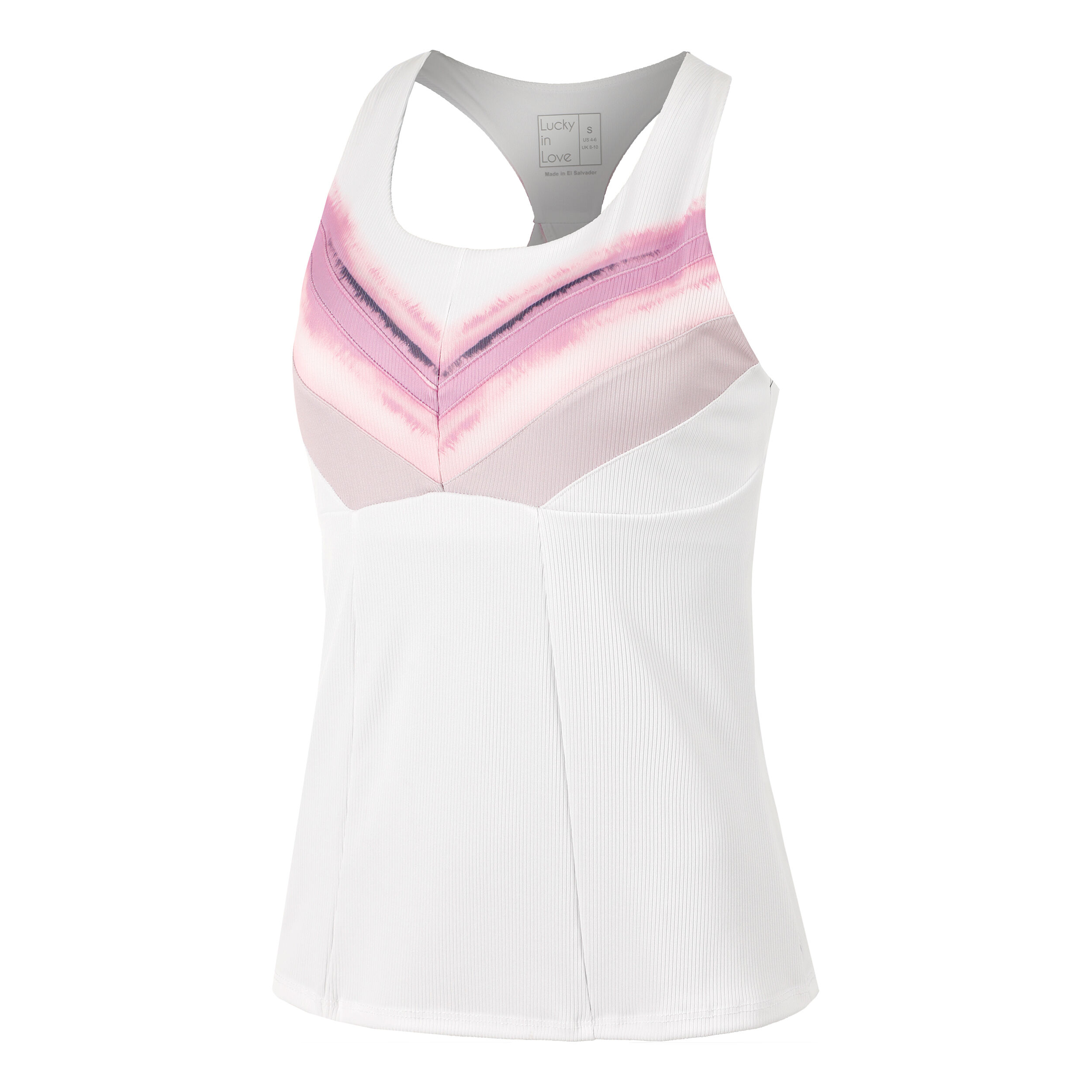 Mystic Petal Racerback Tank-Top Damen - Weiß, Rosa