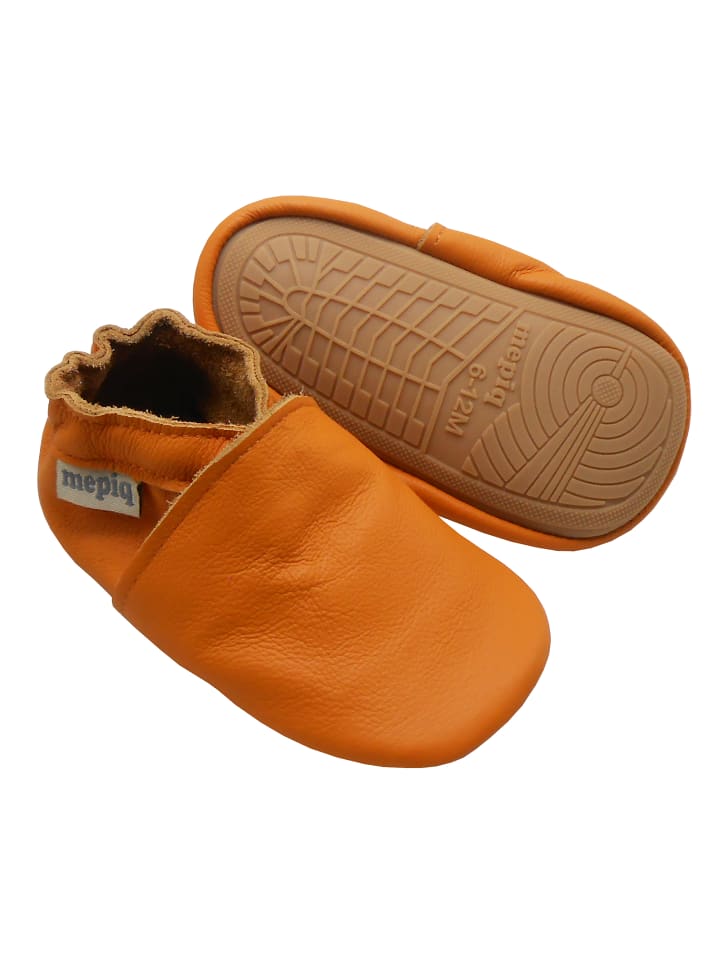 Yalion Baby Leder-Krabbelschuhe in Orange günstig kaufen