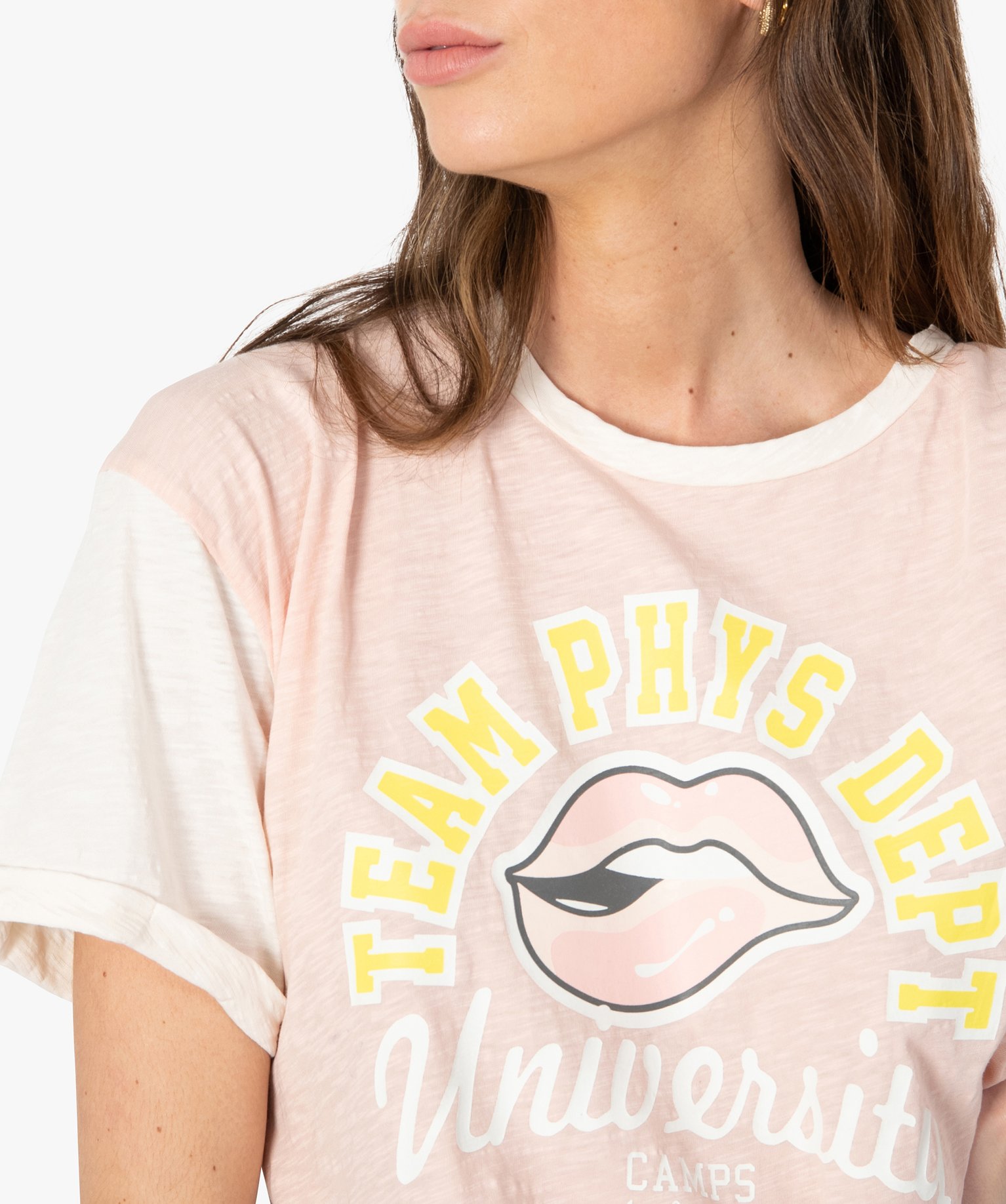 Tee-shirt femme à motif – Camps United rose | GEMO