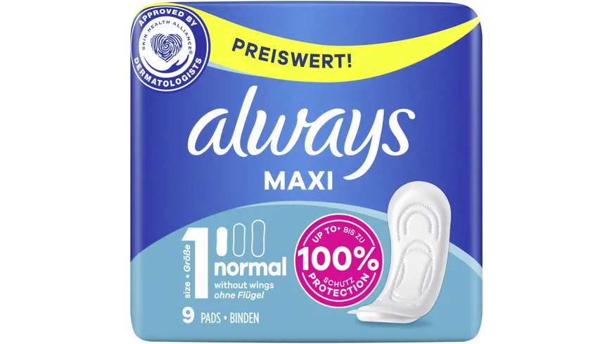 Always Maxi Damenbinden Classic 9ST Sparpaket