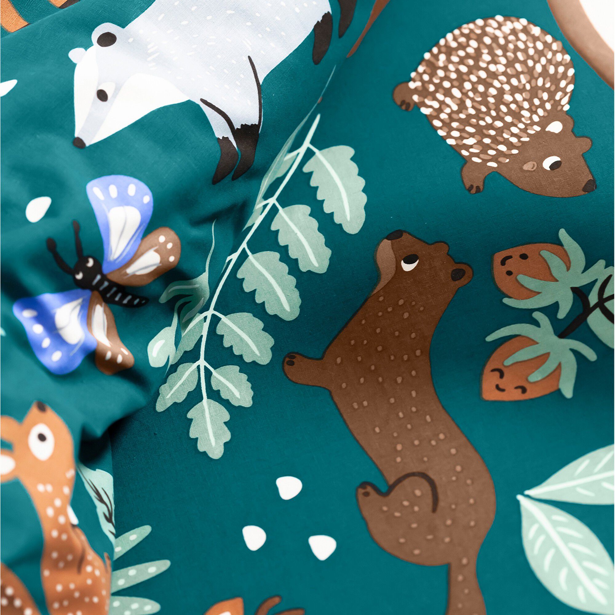 Linge de lit enfant à motifs Ourson en coton biologique, éco-responsable