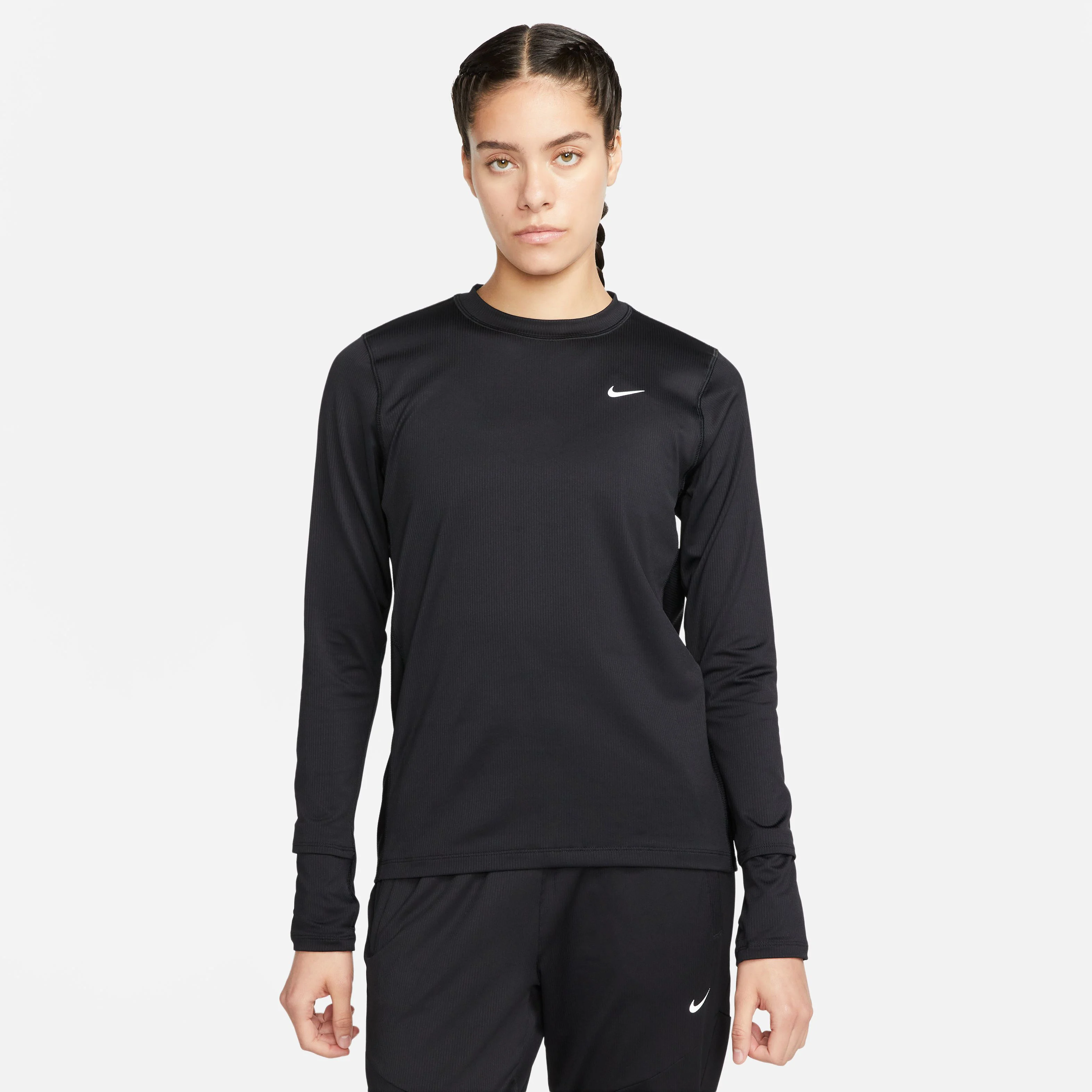 Dri-Fit Element Crew Novelty Lauftop Damen - Schwarz