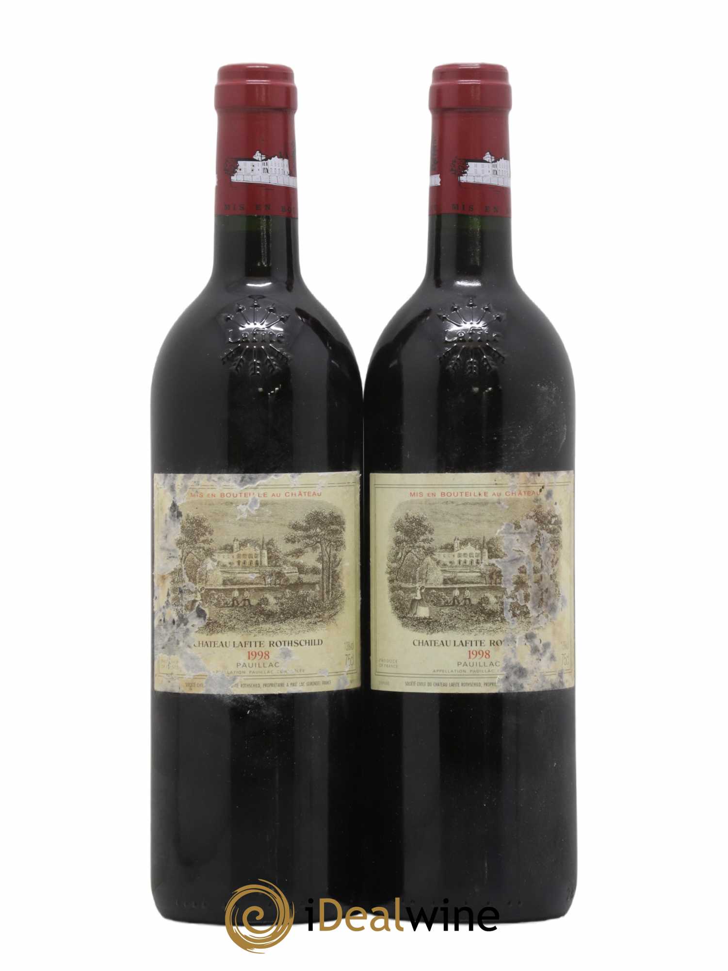 Château Lafite Rothschild 1er Grand Cru Classé  1998 - Lot de 2 Bouteilles
