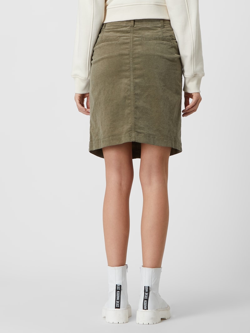 Rock mit Stretch-Anteil in khaki