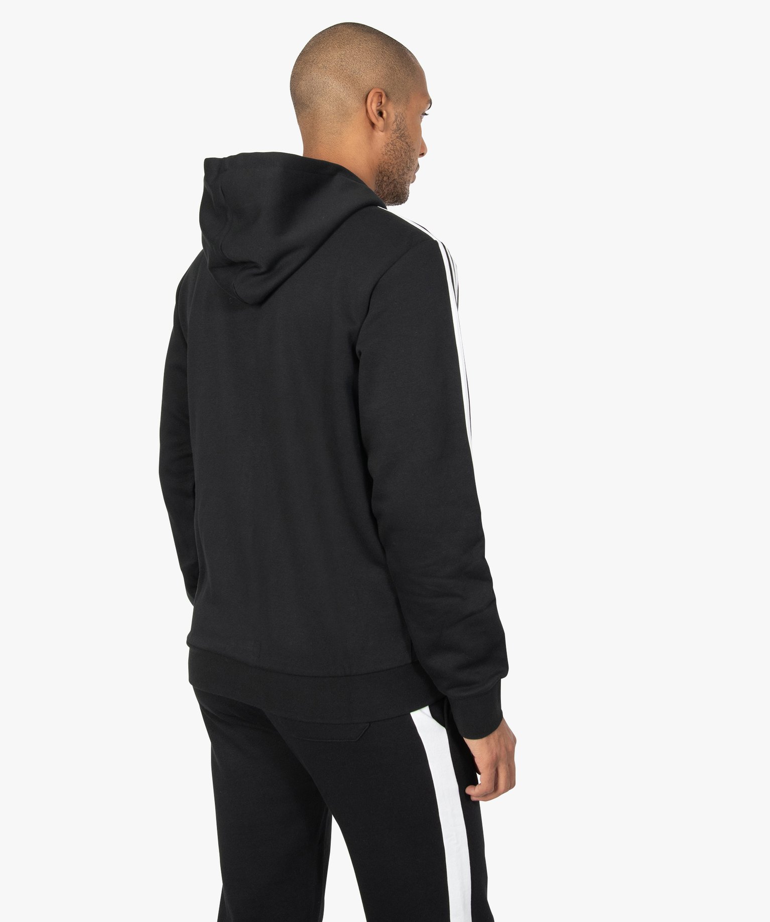 Sweat homme zippé à capuche - Adidas noir | GEMO