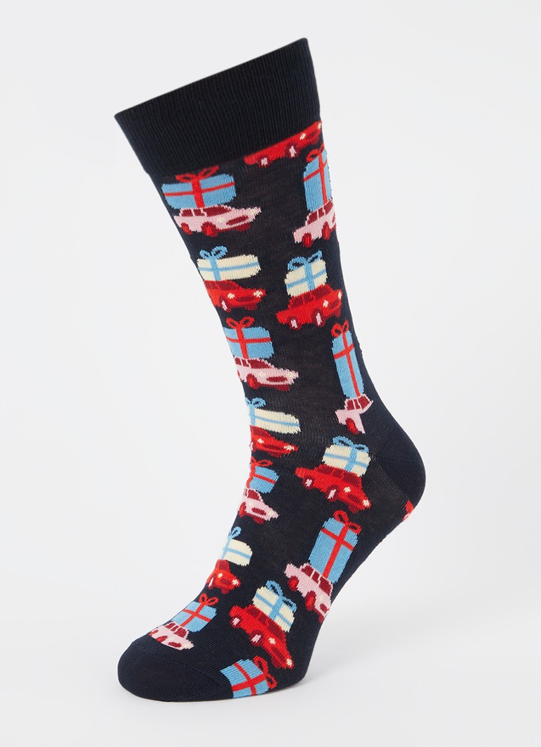 Șosete de Crăciun cu imprimeu Happy Socks, vândute în pachete de 3 într-o cutie cadou.