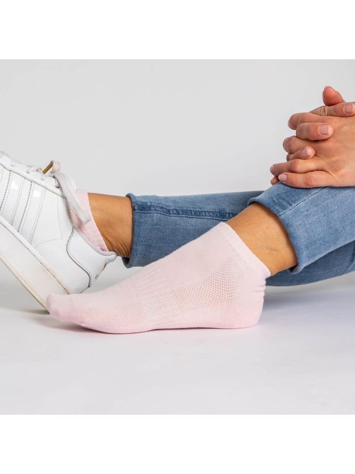 Occulto 10er Pack Sneakersocken Diana in Weiß-Grau-Pink günstig kaufen