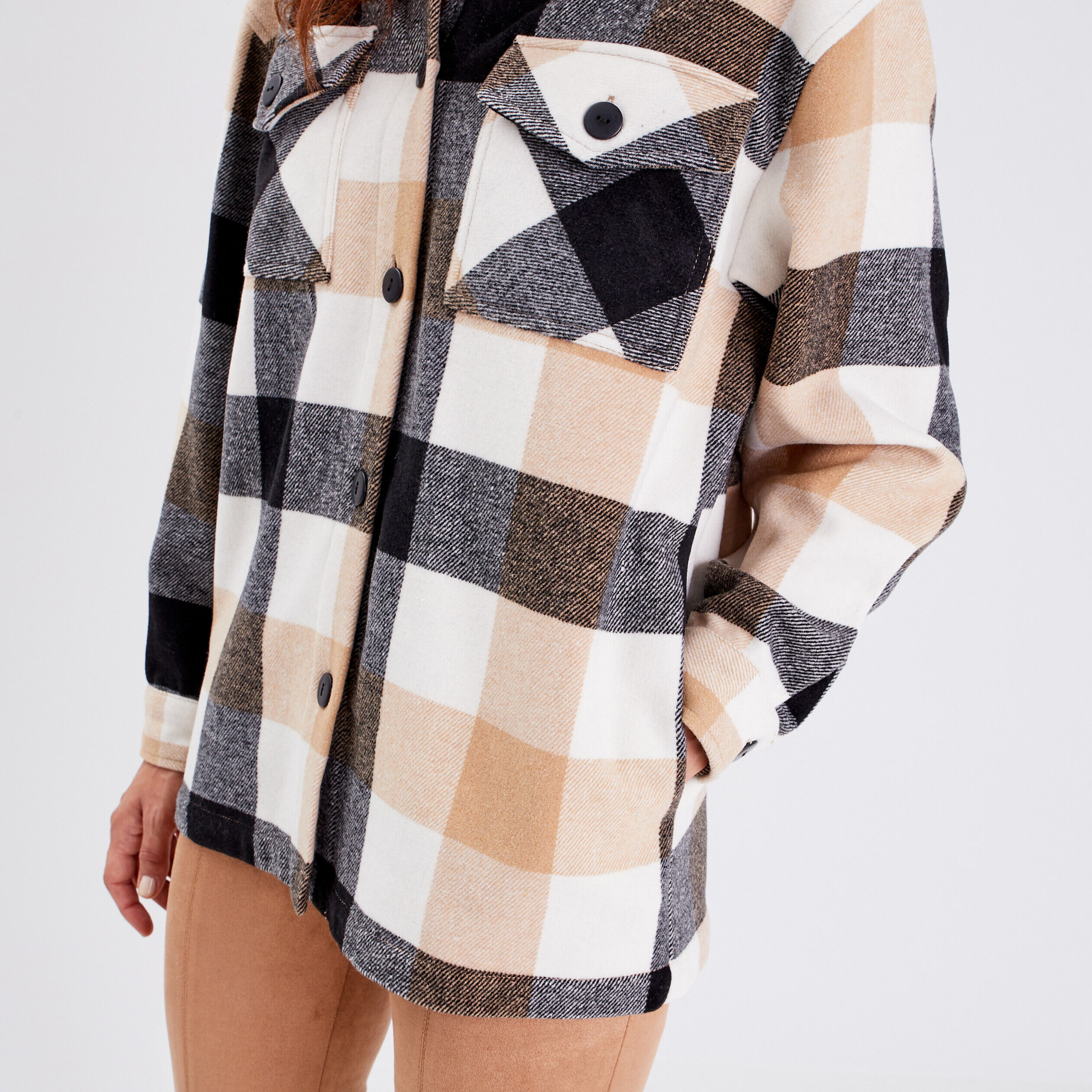 Surchemise manches longues blanc femme | Cache Cache