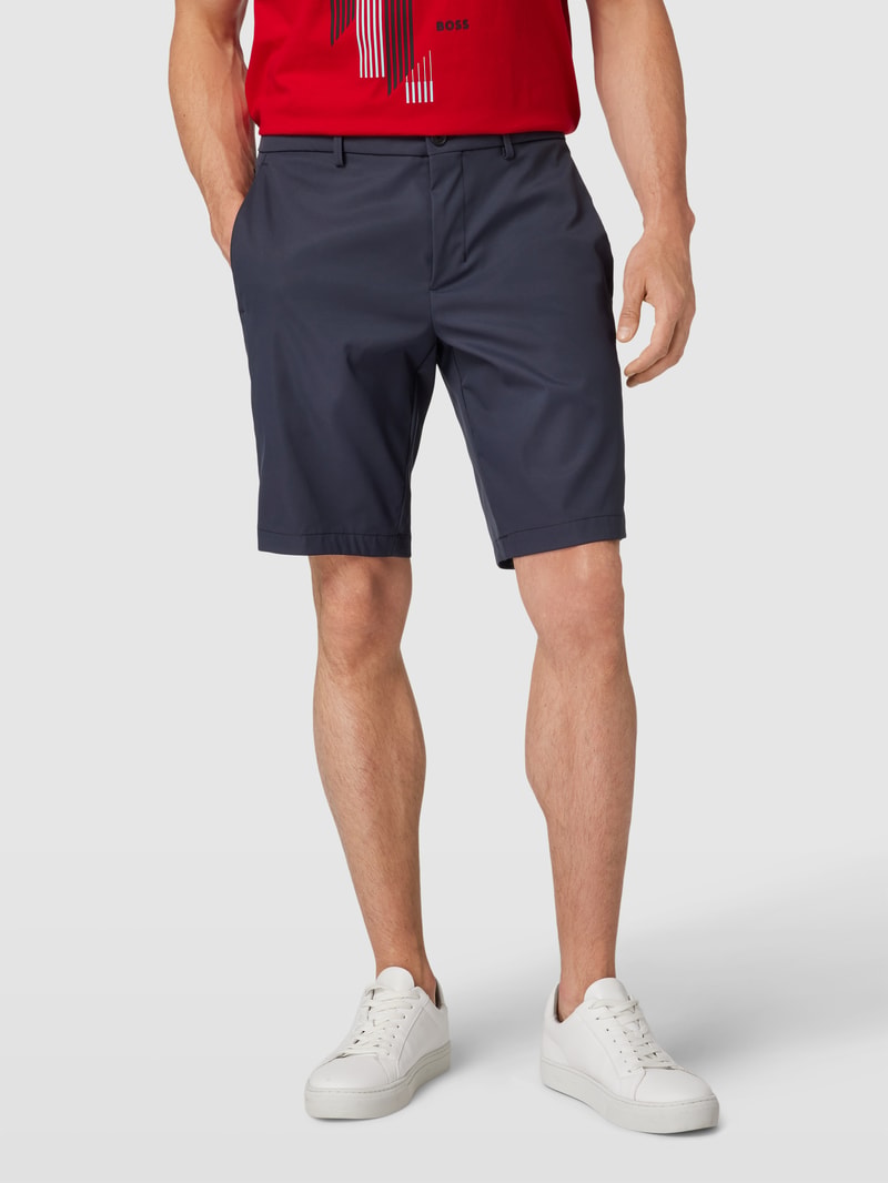 Shorts mit elastischem Bund Modell 'Drax' in dunkelblau