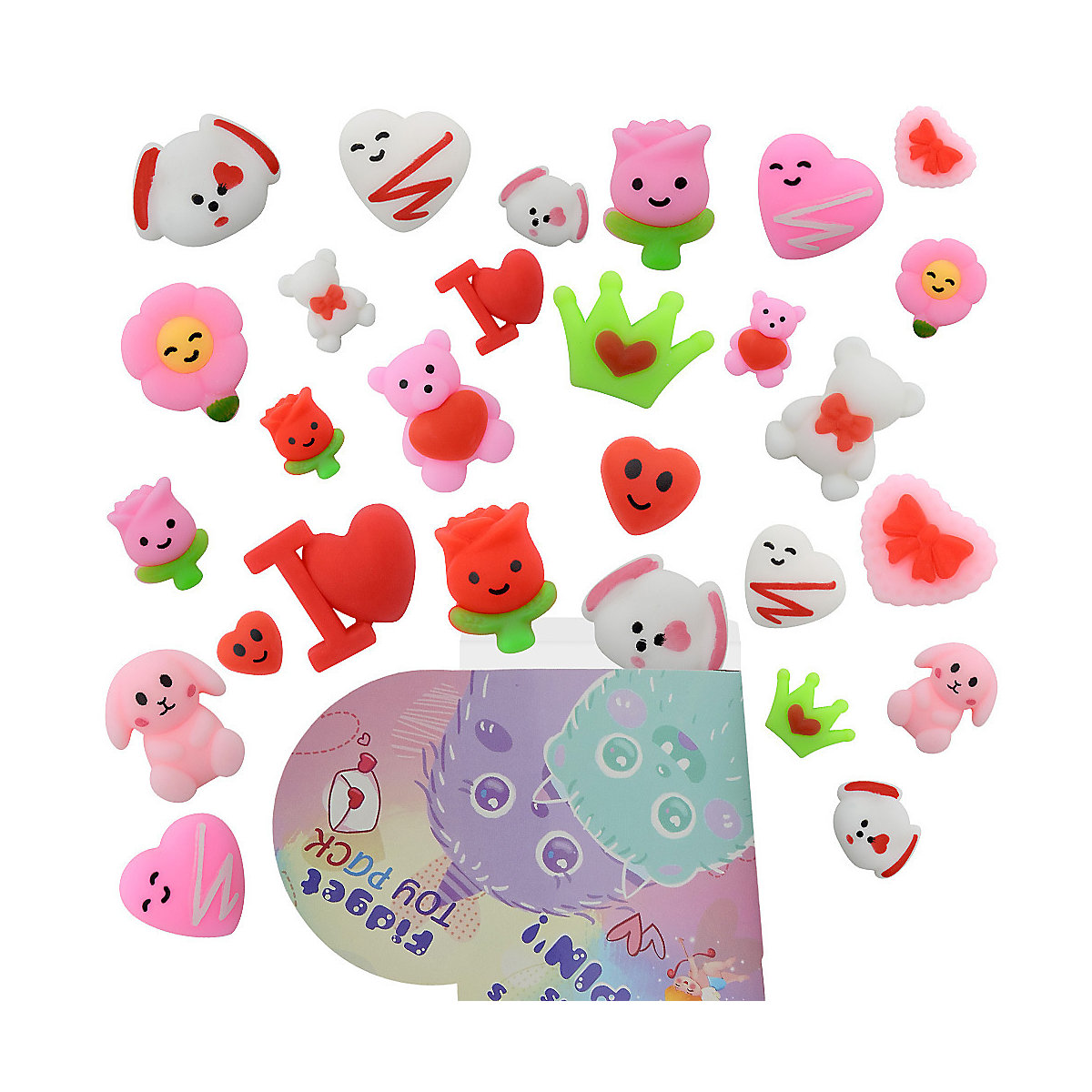 Herz Squishy Spielzeug mit Geburtstagskarte Fidget Toys Valentinstag Geschenk Grußkarten für Kinder