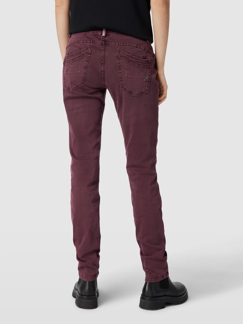 Hose im 5-Pocket-Design Modell 'MALIBU' in aubergine