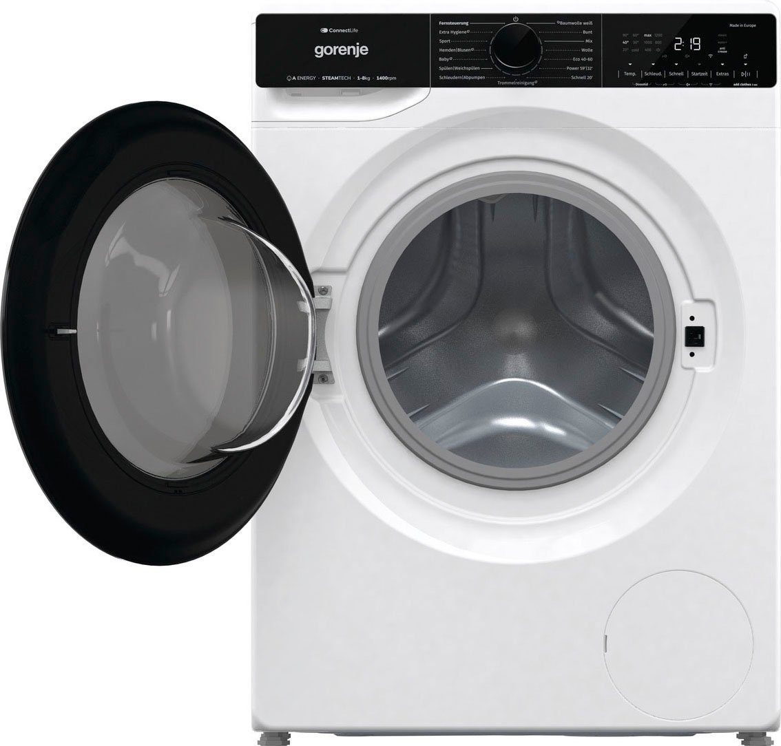 GORENJE Waschmaschine WPNA 84 SATSWIFI, 8 kg, 1400 U/min, SlimLine - nur 46,5 cm tief