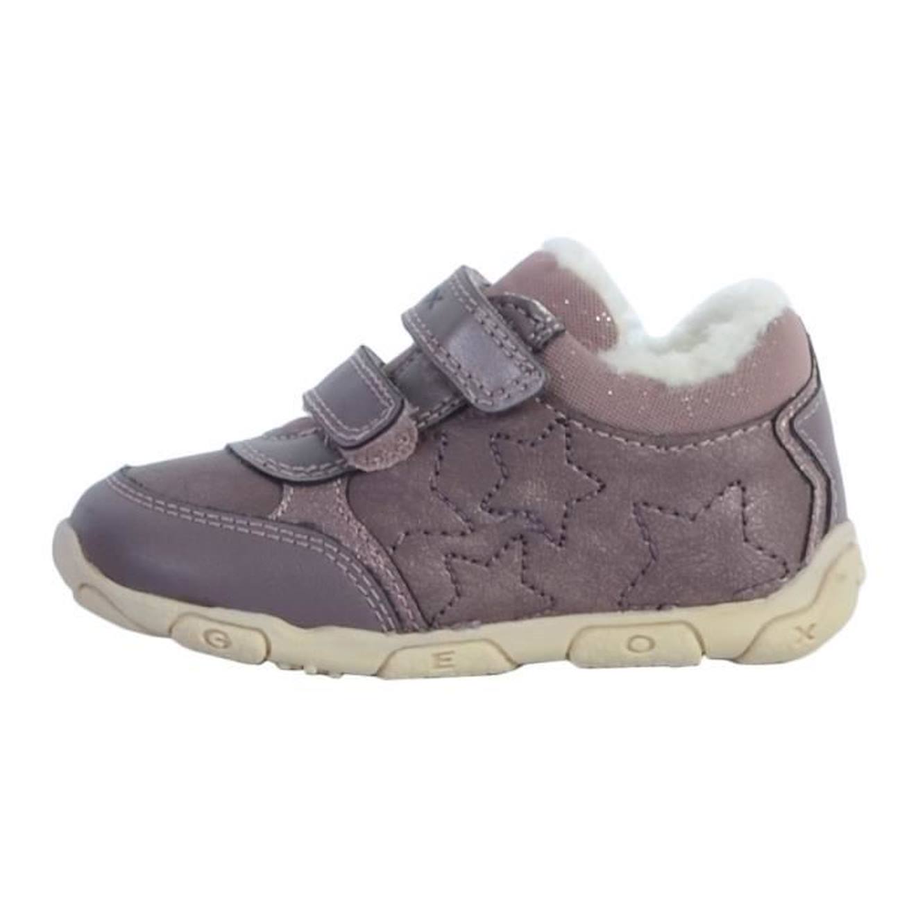 Basket Cuir Enfant Geox Balu gris