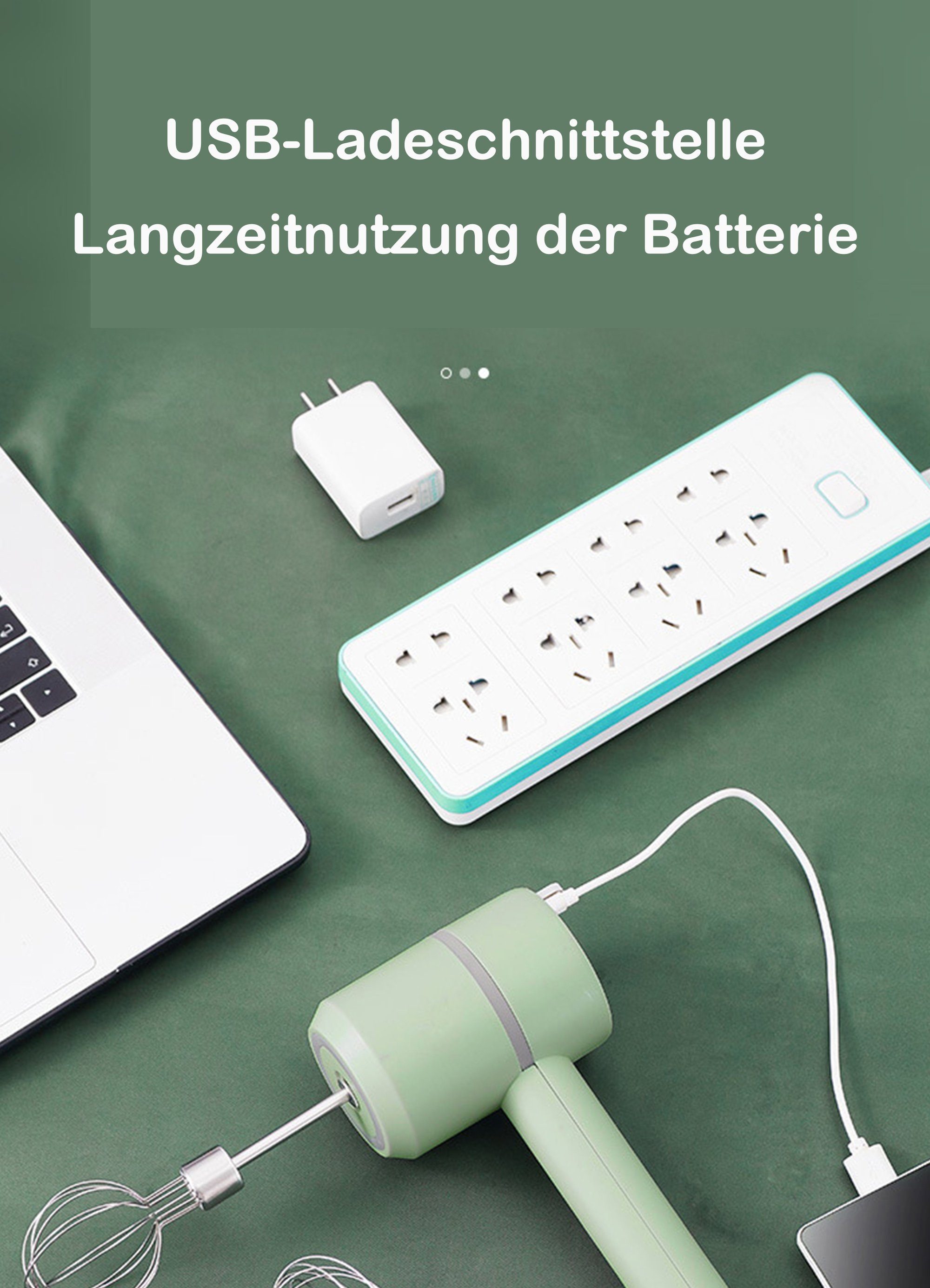 KUGI Stabmixer Lebensmittelmischer Elektrischer Schneebesen Eiermischer, Pfannkuchenmischer Mischmaschine
