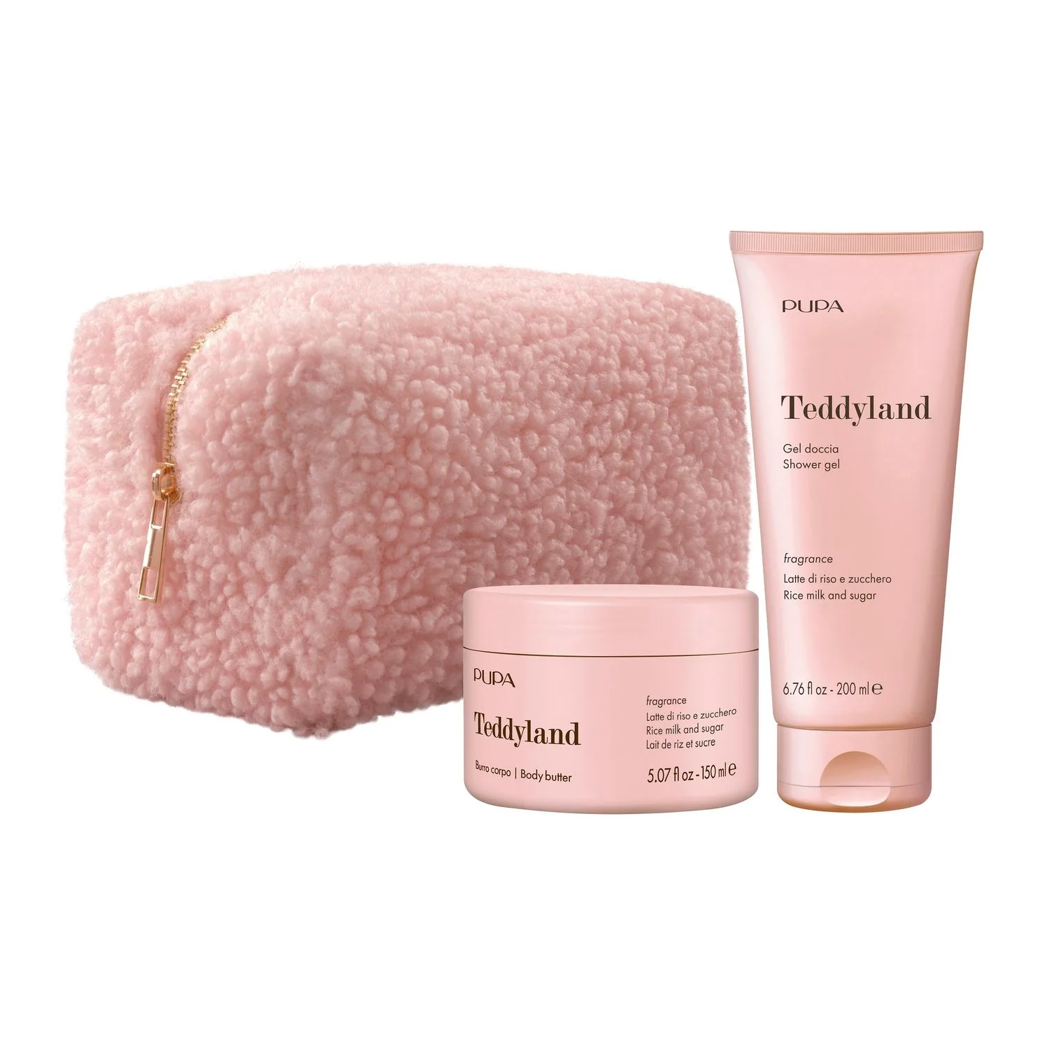 TEDDYLAND Testkezelések 1. KÉSZLET - rizstej és cukor - Testápoló szett