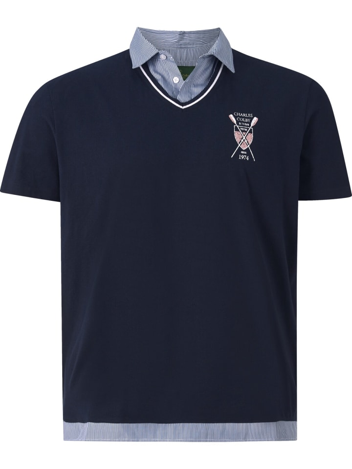 Charles Colby Poloshirt EARL WILLERS in dunkelblau günstig kaufen