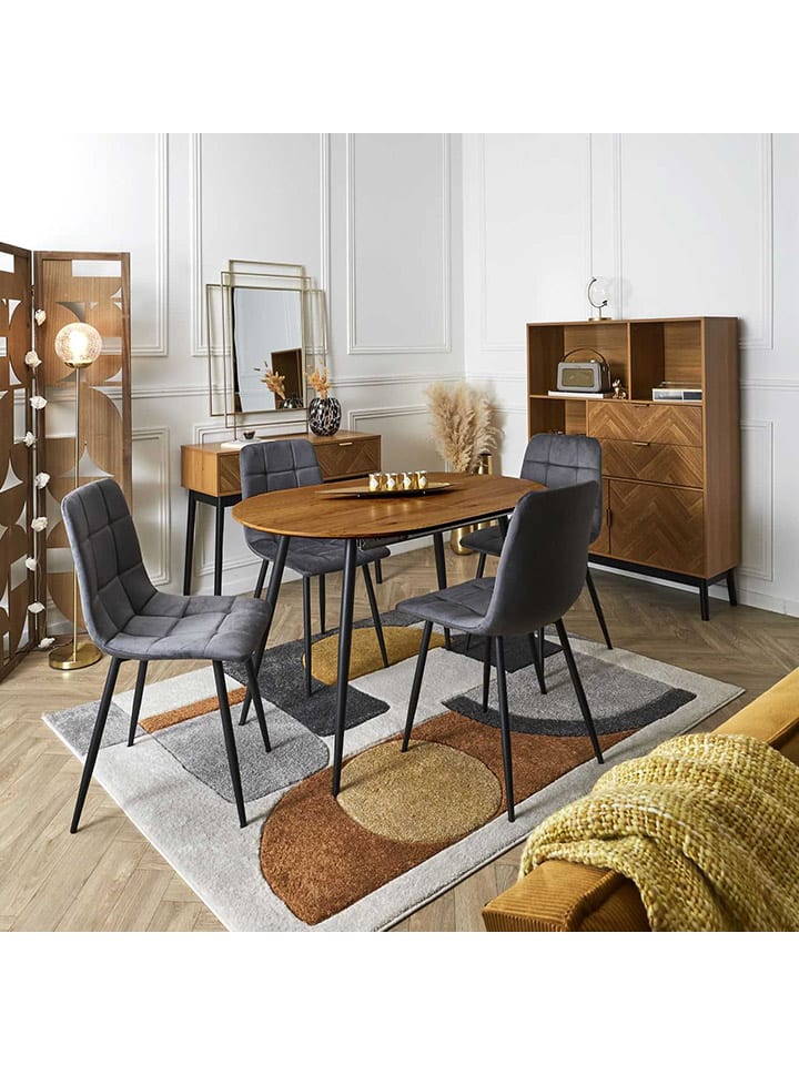 Rétro Chic Esszimmerstuhl ''Mateo'' in Grau - (B)45 x (H)88 x (T)52 cm günstig kaufen onesize