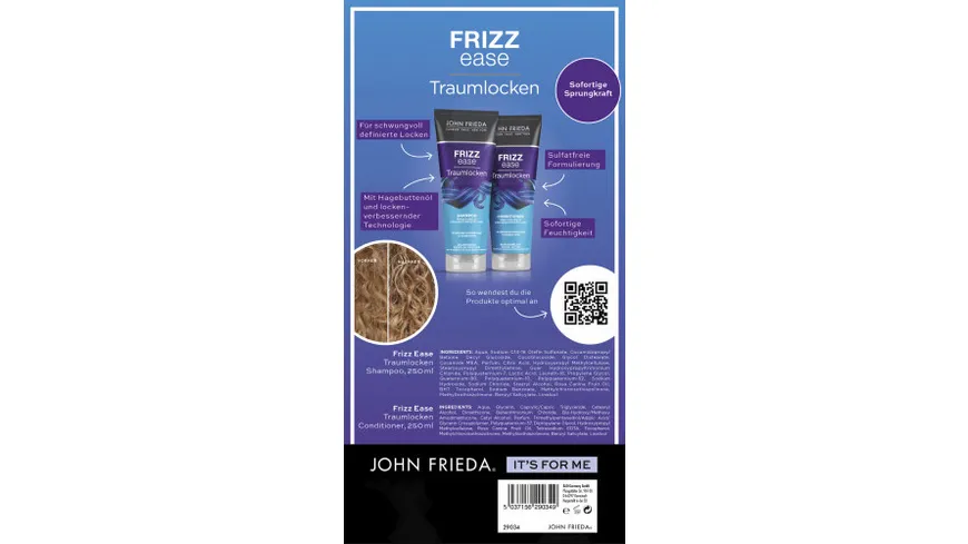 John Frieda Frizz Ease Duo Traumlocken Shampoo + Condtioner 500 ml