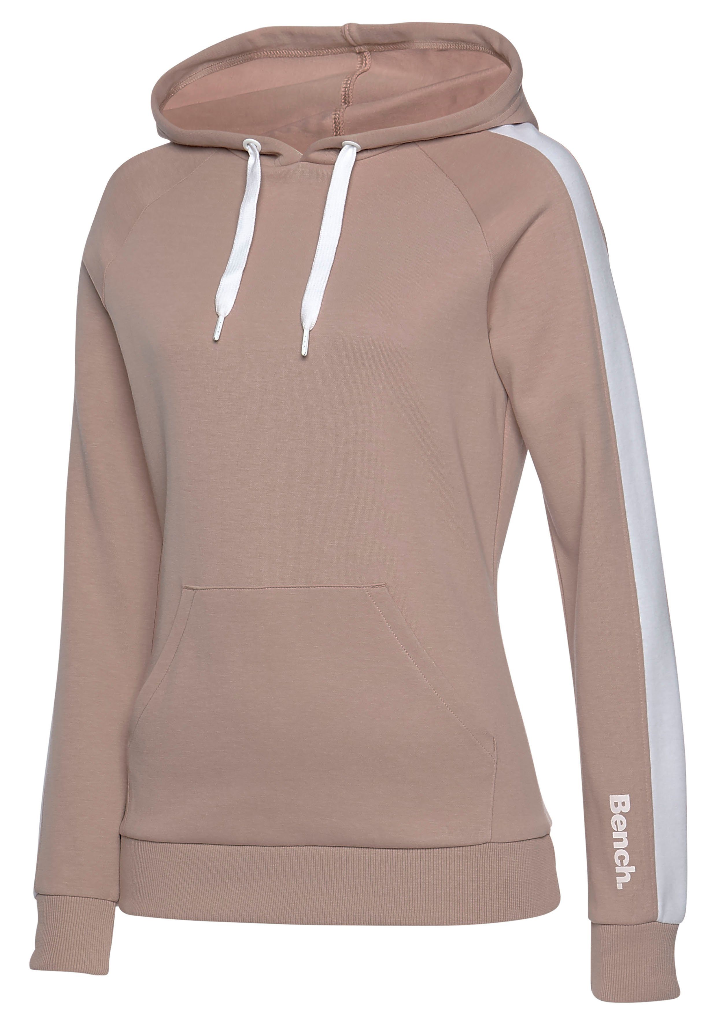 Bench. Loungewear Kapuzensweatshirt mit Seitenstreifen und Kängurutasche, Loungeanzug, Hoodie