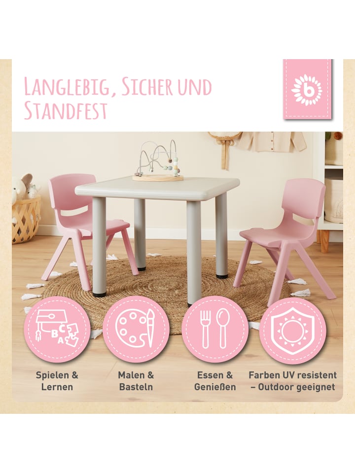 Bieco Spielwaren Kinderstuhl bis 80 kg belastbar in Rosa günstig kaufen onesize