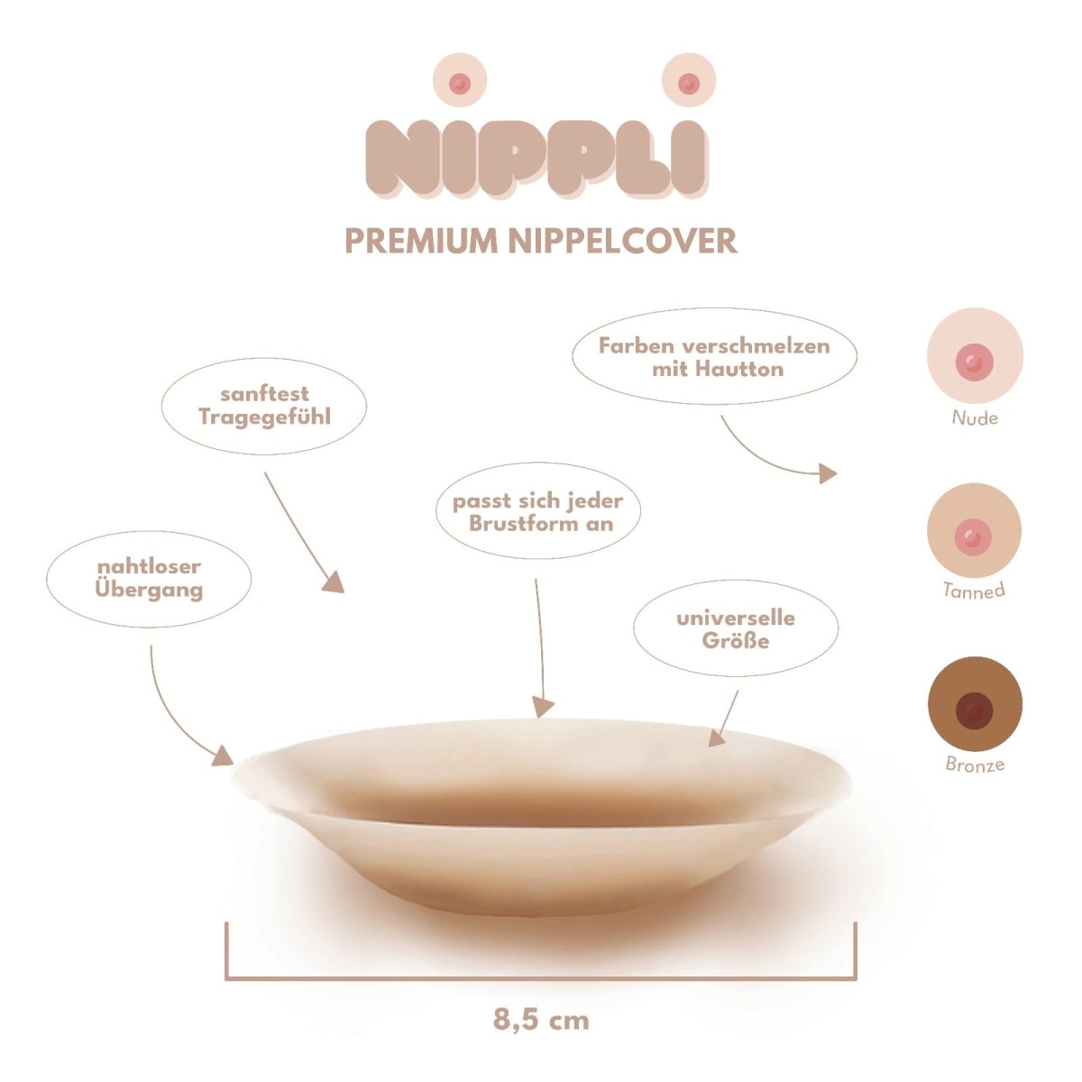 Nippelcover Nude Mit Kleber (2 Paar), 4 St