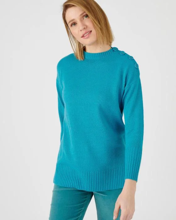 Pull tunique esprit marinière