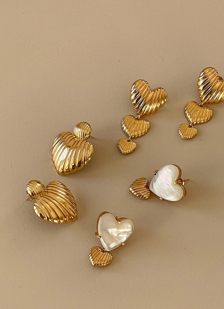 24Kae Gold-plated Ear Studs 42490Y