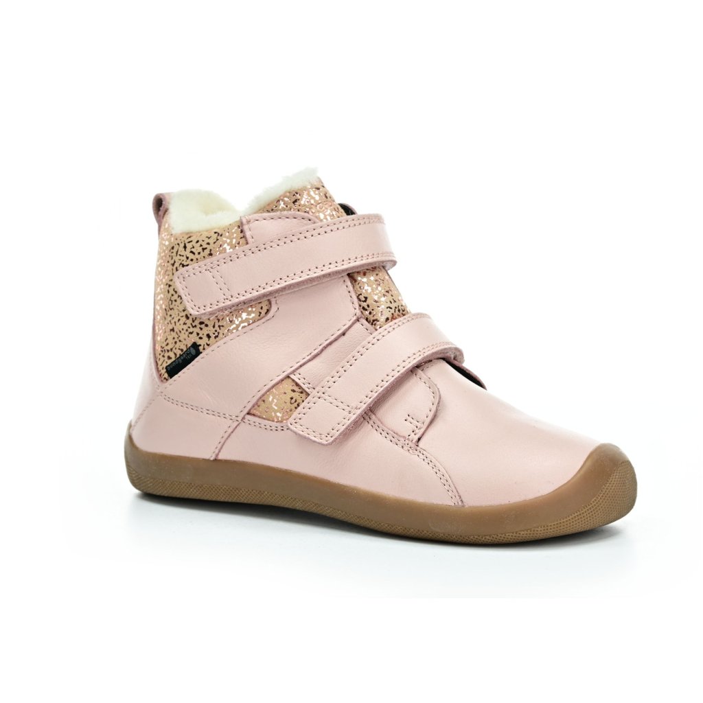 Bundgaard Willie Strap Tex Rose Gold Stream Winterbarfußschuhe