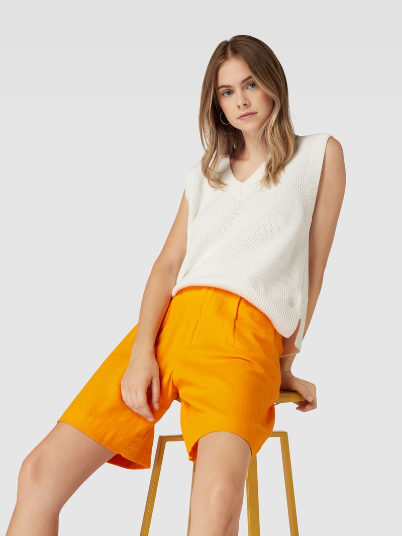 Bermudas mit französischen Eingrifftaschen in orange