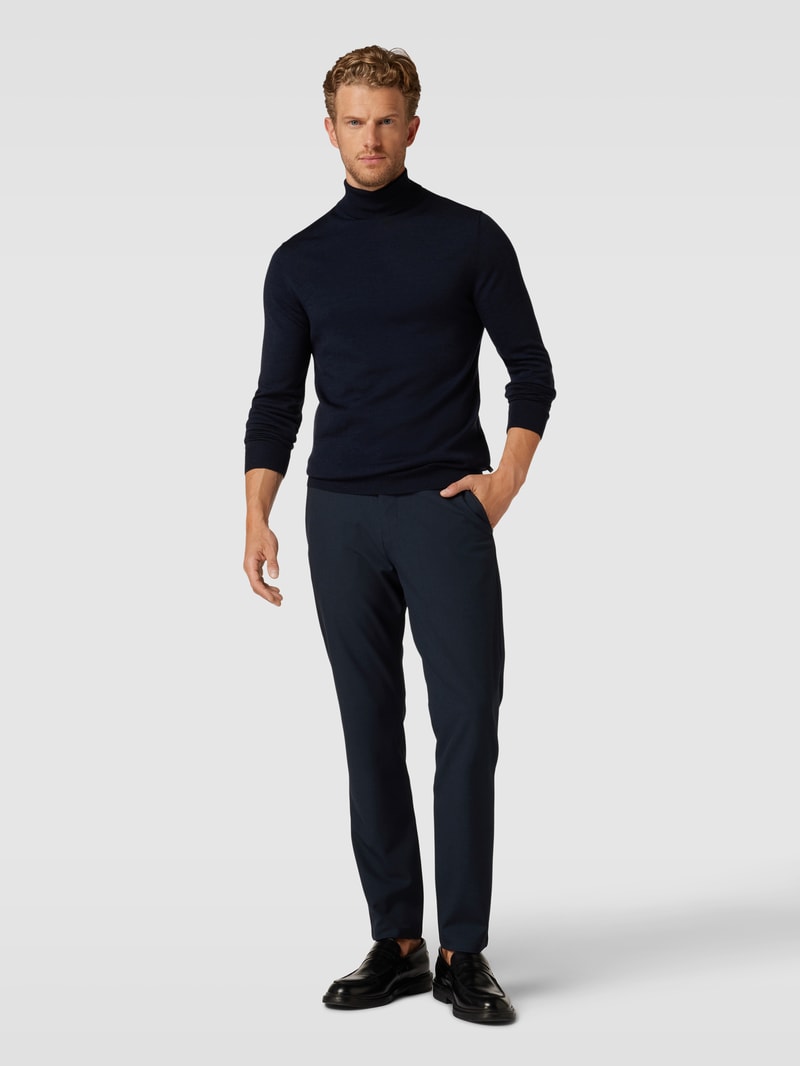 Chino mit Eingrifftaschen Modell 'ROBERT' in marineblau