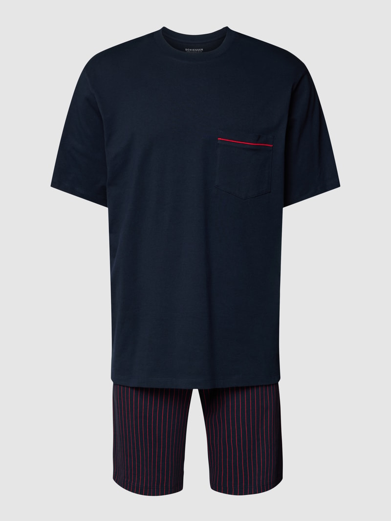 Pyjama aus Baumwolle in dunkelblau