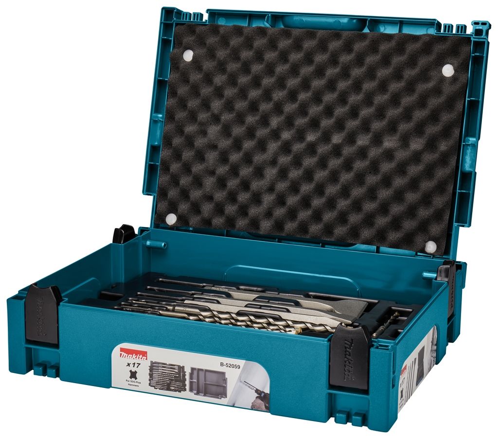 Accesorios Makita B-52059 Juego de brocas/cinceles de 17 piezas SDS-PLUS, en Mbox1
