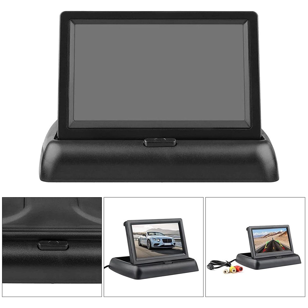 Yoyaxi 4,3-Zoll-TFT-LCD-Autofarbrückfahrkamera, hochauflösend Rückfahrkamera (Passend für SUVs, Vans, Autos, Lastwagen, praktisch und vielseitig)