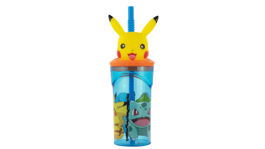 Pokemon - Trinkbecher - Strohhalm - 3D Figur