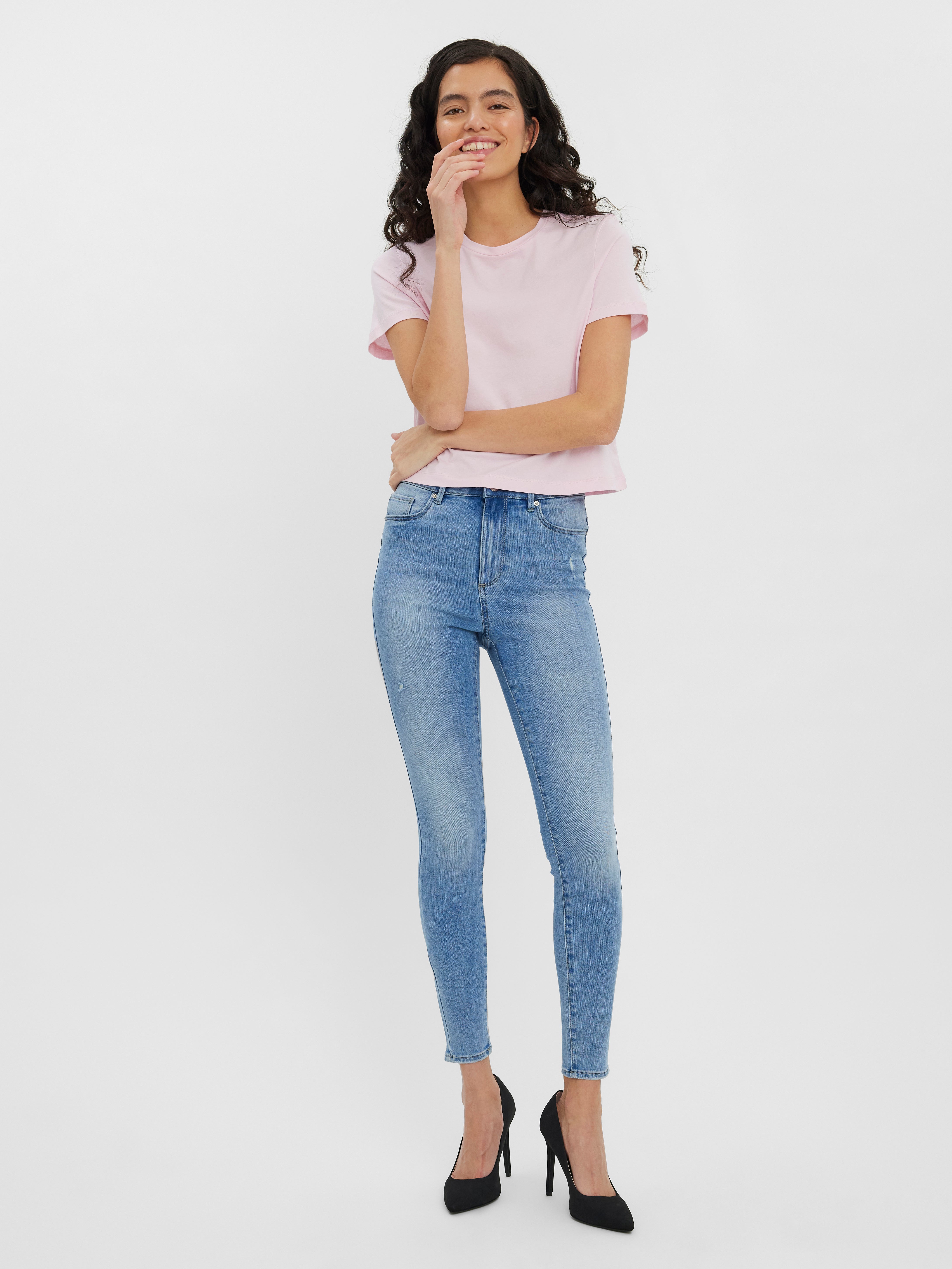 VMSOPHIA Hohe Taille Skinny Fit Jeans