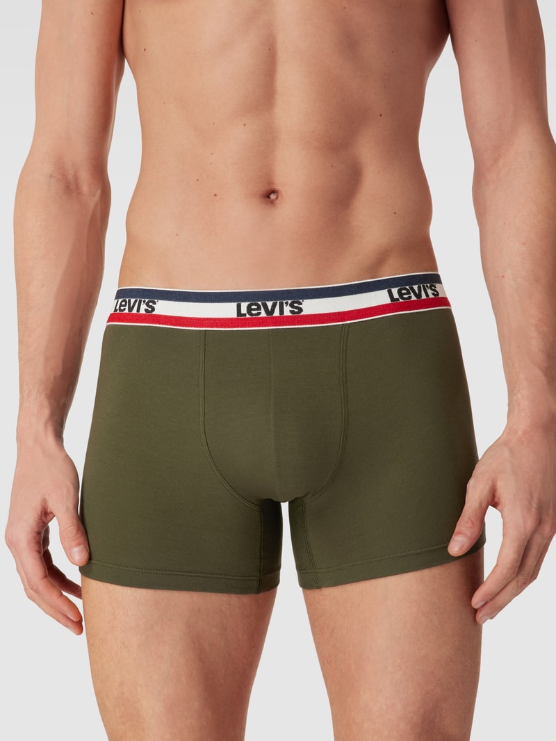 Trunks mit Stretch-Anteil im 3er-Pack in khaki