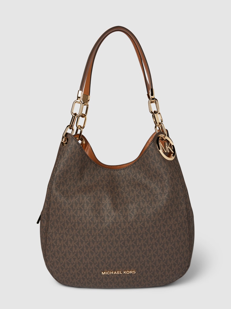 Shopper mit Label-Detail Modell 'LILLIE' in mittelbraun
