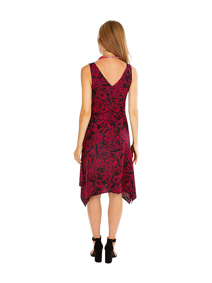 Aller Simplement Kleid in Schwarz/ Bordeaux günstig kaufen 38