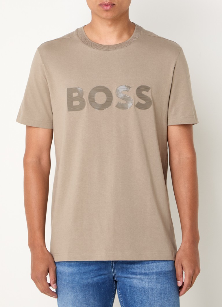 Tricou HUGO BOSS cu oglindă și logo imprimat